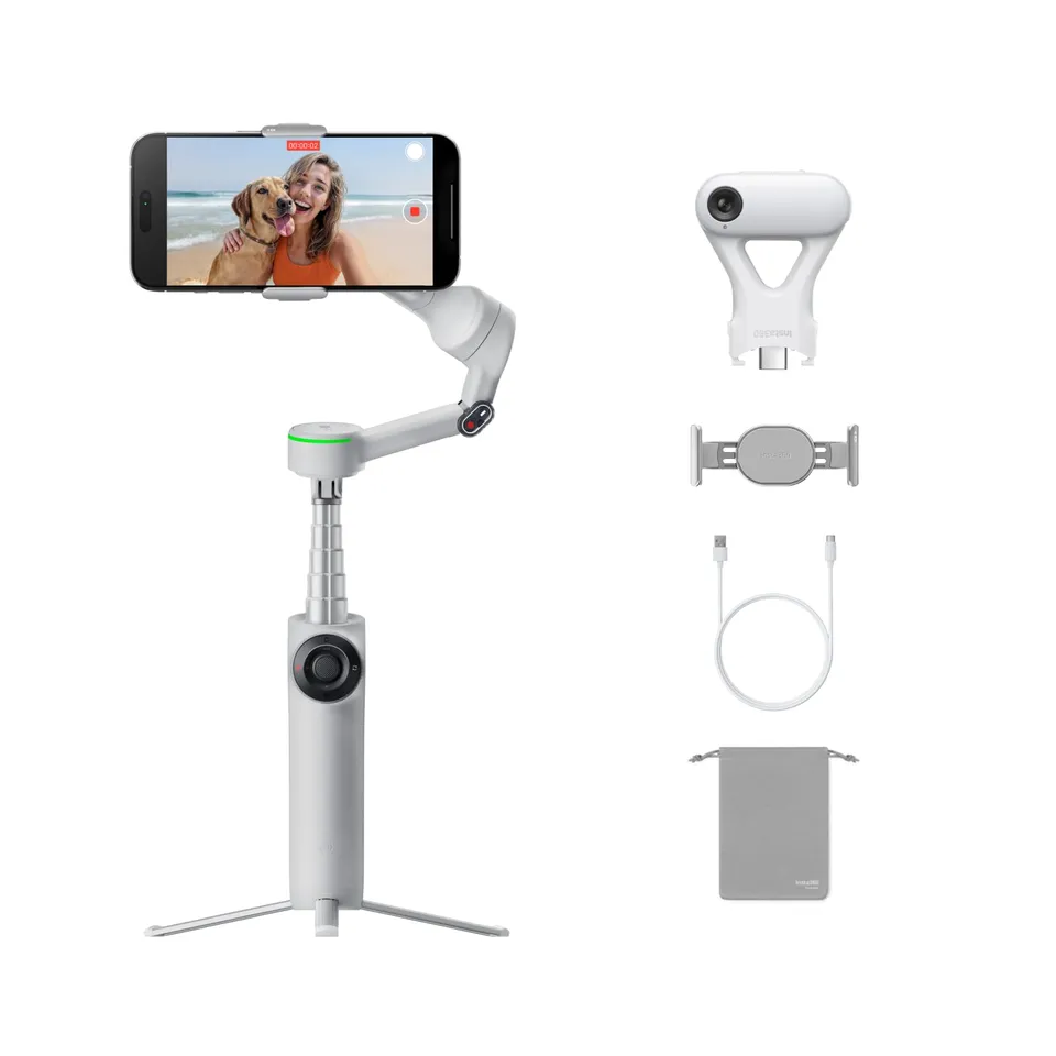 insta360-flow-2-pro-pack-traqueur-ia-gris-gimbal-smartphone-iphone-android image 1