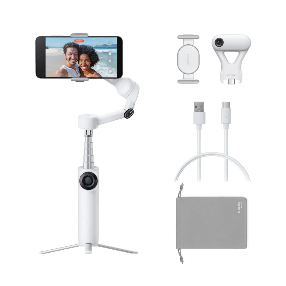 insta360-flow-2-plus-pack-traqueur-ia-blanc-stabilisateur-gimbal-smartphone image 1