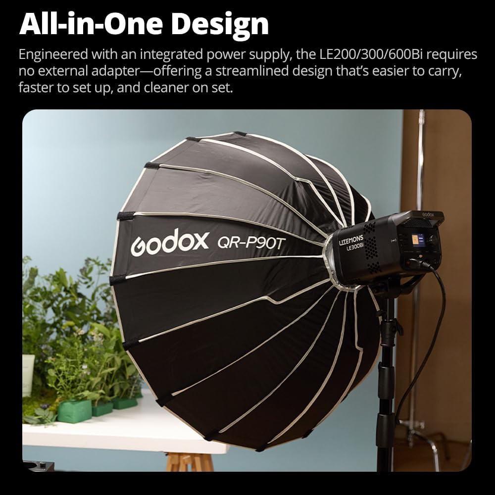 godox-le200bi-lampe-led-vid-o-220w-bowens-2800k-6500k image 2