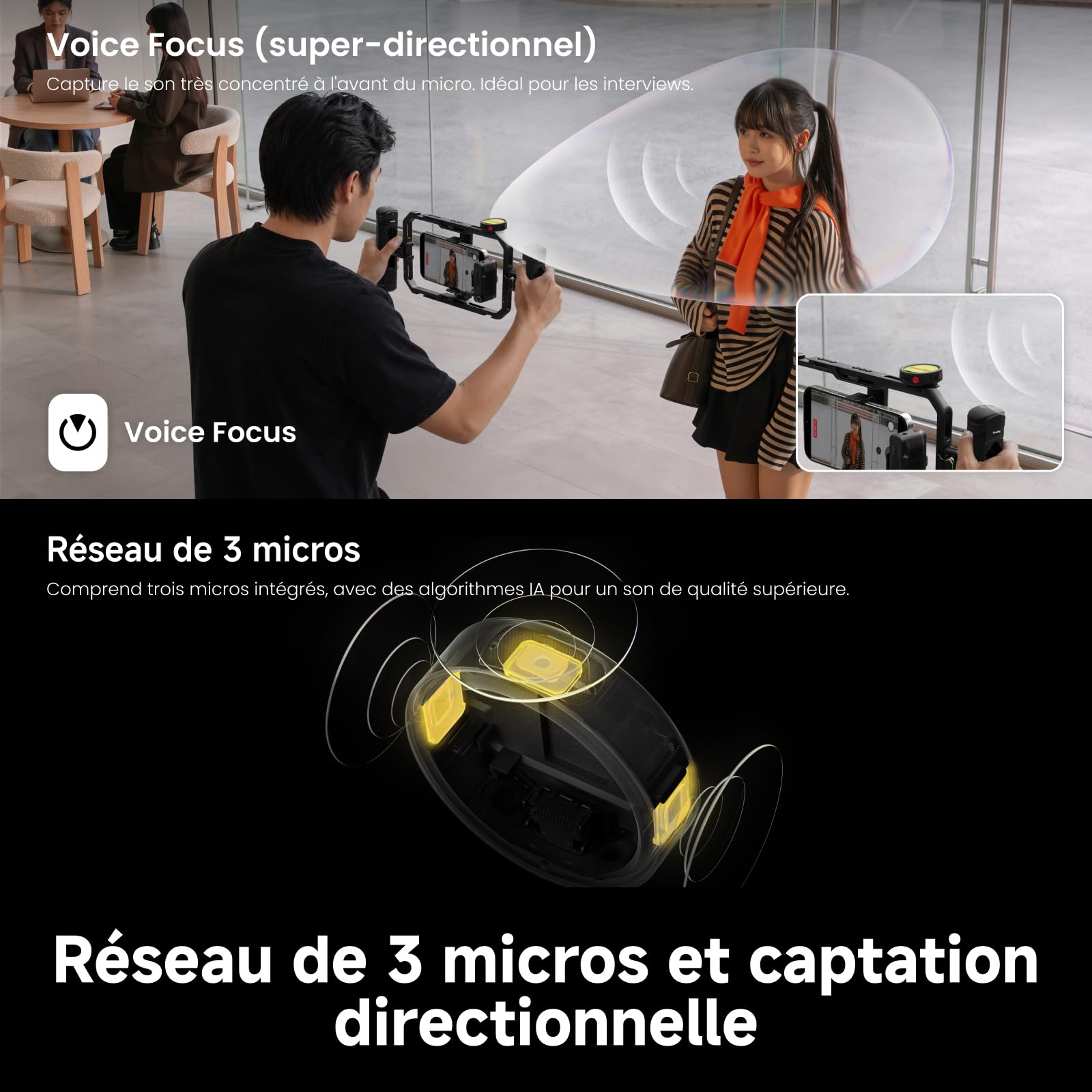 insta360-mic-pro-metteur-blanc-micro-cravate-sans-fil-32-bit-pour-iphone-android image 4