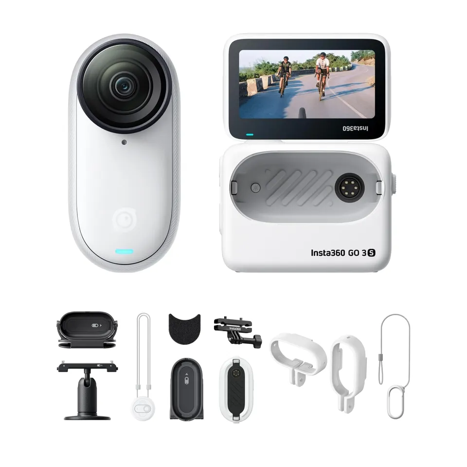 insta360-go-3s-pack-multiview-cyclisme-128gb-blanc-mini-cam-ra-4k-39g image 1