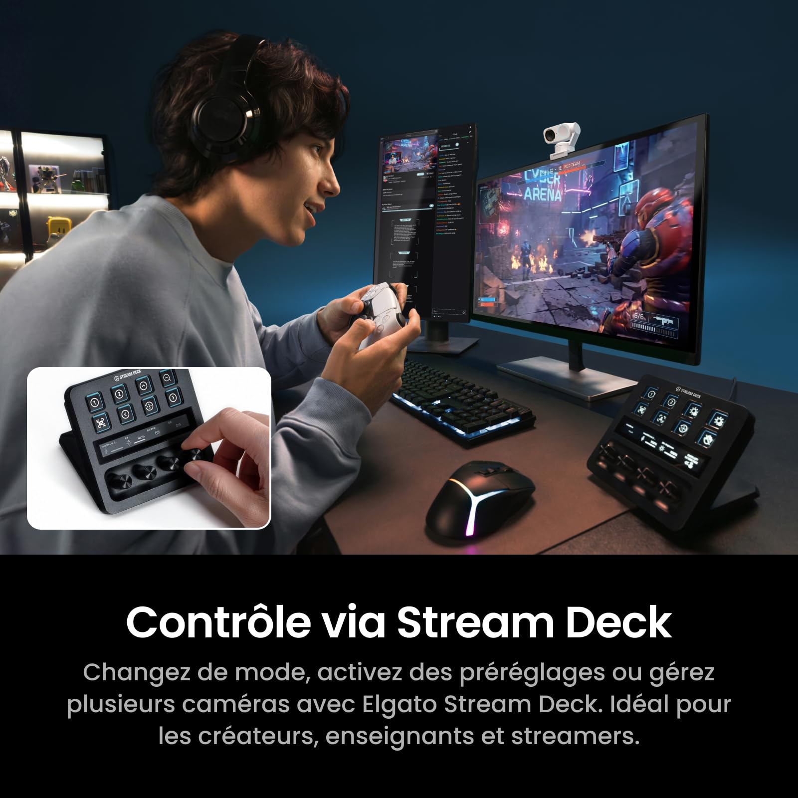 insta360-link-2-pro-blanc-webcam-ptz-4k-ia-pour-pc-mac-streaming image 6