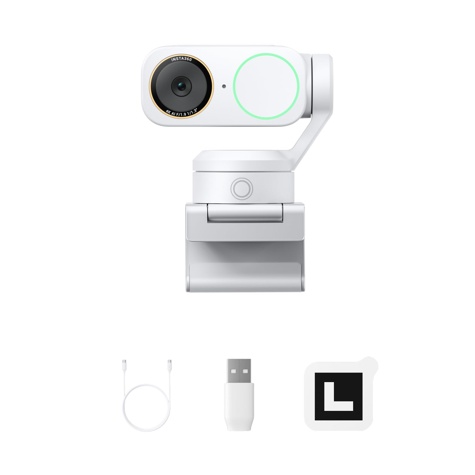 insta360-link-2-pro-blanc-webcam-ptz-4k-ia-pour-pc-mac-streaming image 1
