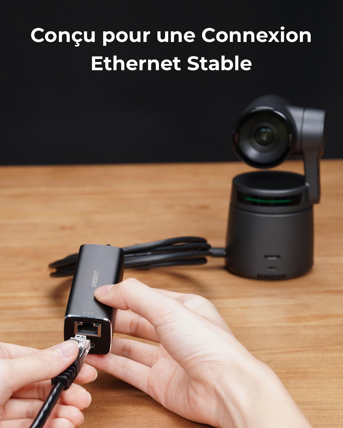 obsbot-adaptateur-usb-c-vers-ethernet-10-100-mbps-pour-tail-air image 3