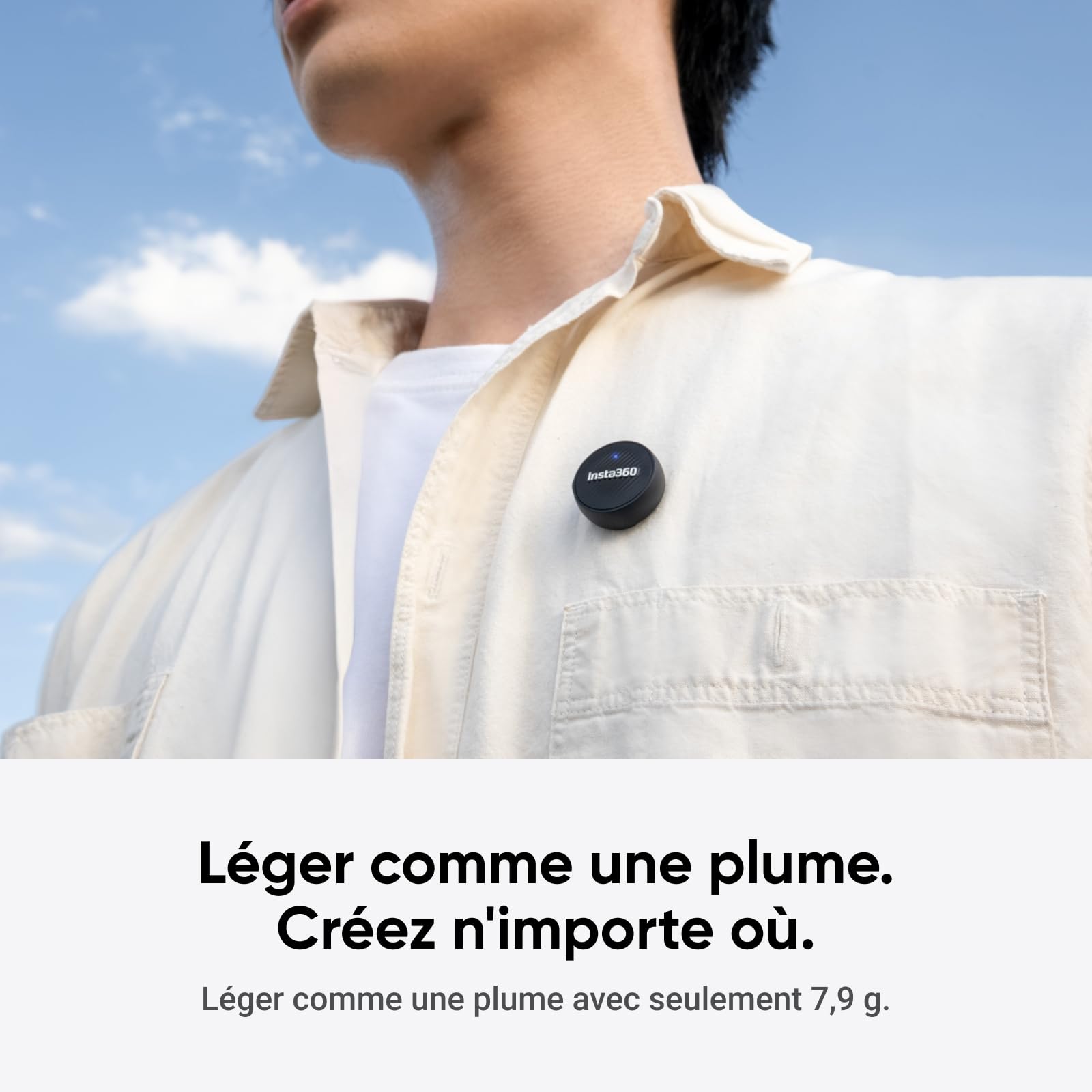 insta360-mic-air-metteur-7-9-g-micro-cravate-sans-fil-48khz image 2