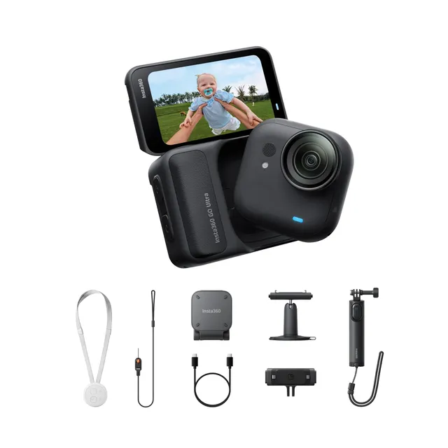 insta360-go-ultra-pack-cr-ateur-noir-cam-ra-vlog-4k-mains-libres image 1