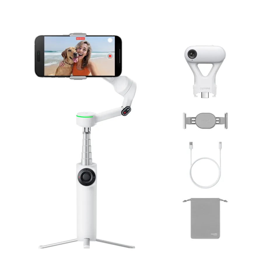 insta360-flow-2-pro-pack-traqueur-ia-blanc-stabilisateur-dockkit-360 image 1