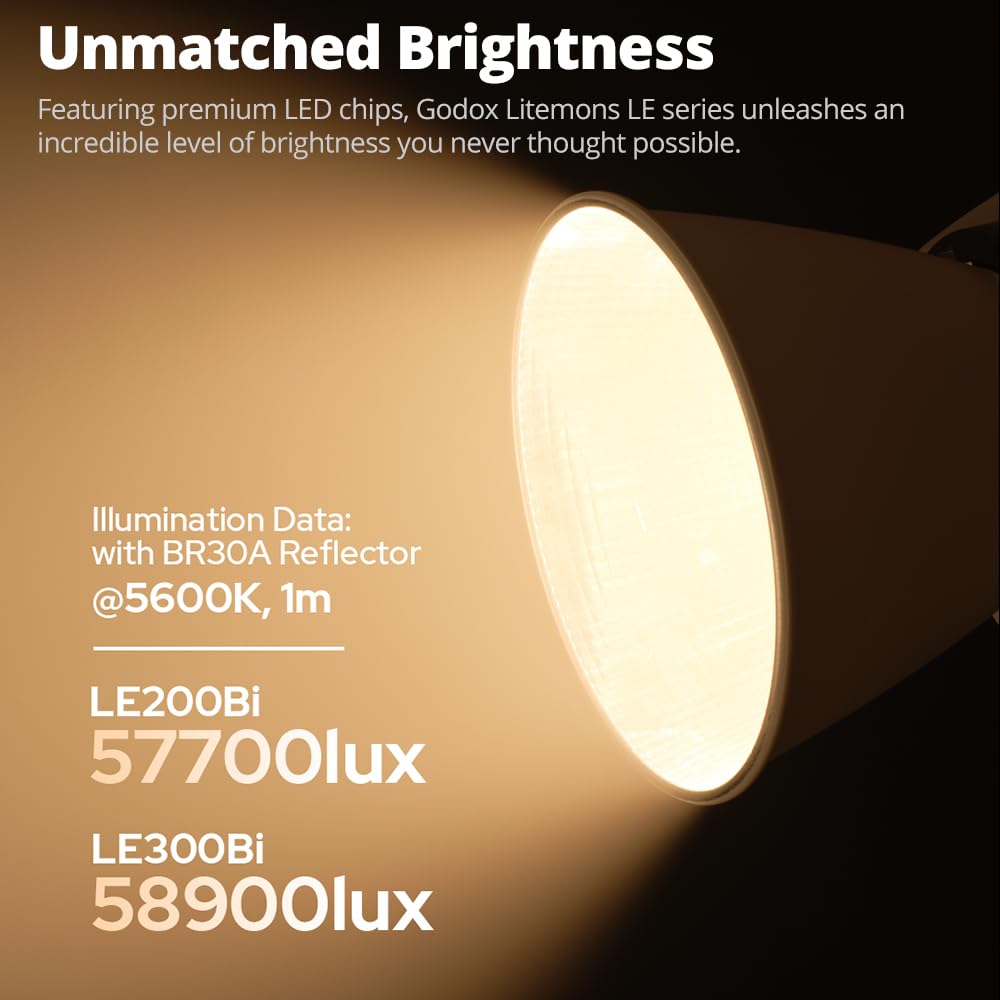 godox-le200bi-220w-led-vid-o-bi-color-bowens-2800k-6500k image 8