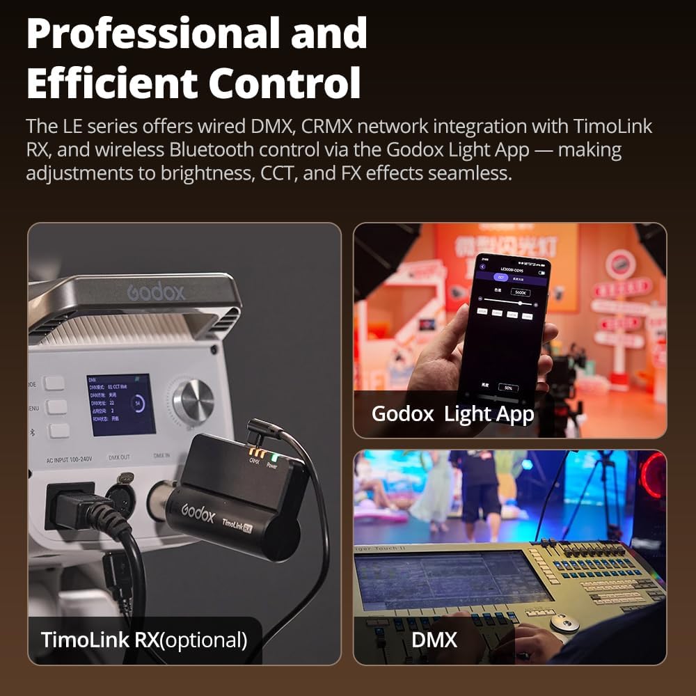 godox-le200bi-lampe-led-vid-o-220w-bowens-2800k-6500k image 6