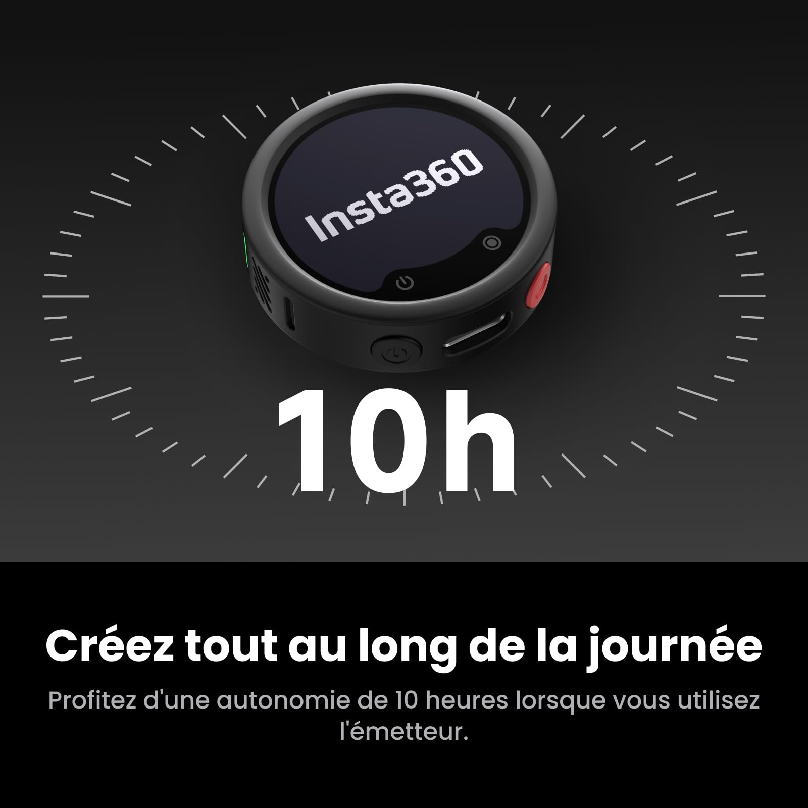 insta360-mic-pro-metteur-blanc-micro-cravate-sans-fil-32-bit-pour-iphone-android image 8