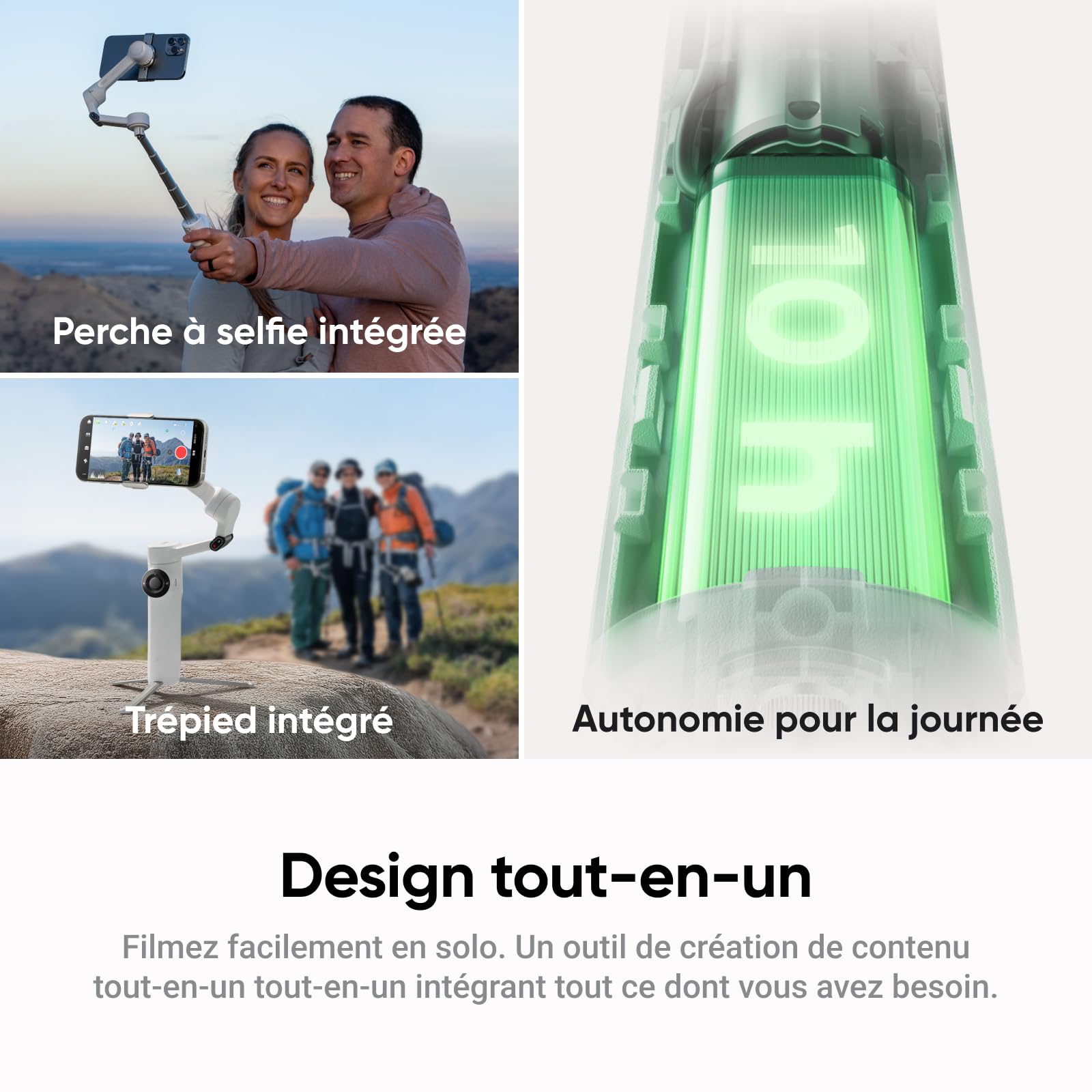 insta360-flow-2-blanc-stabilisateur-smartphone-3-axes-ia-iphone-android image 2