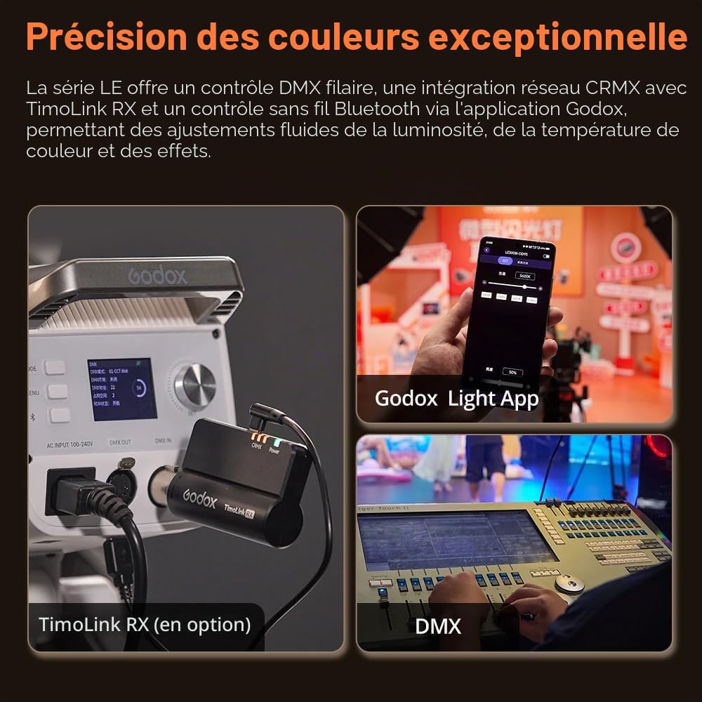 godox-le200bi-kit-clairage-vid-o-led-cob-bicolore-220w-2800k-6500k image 8