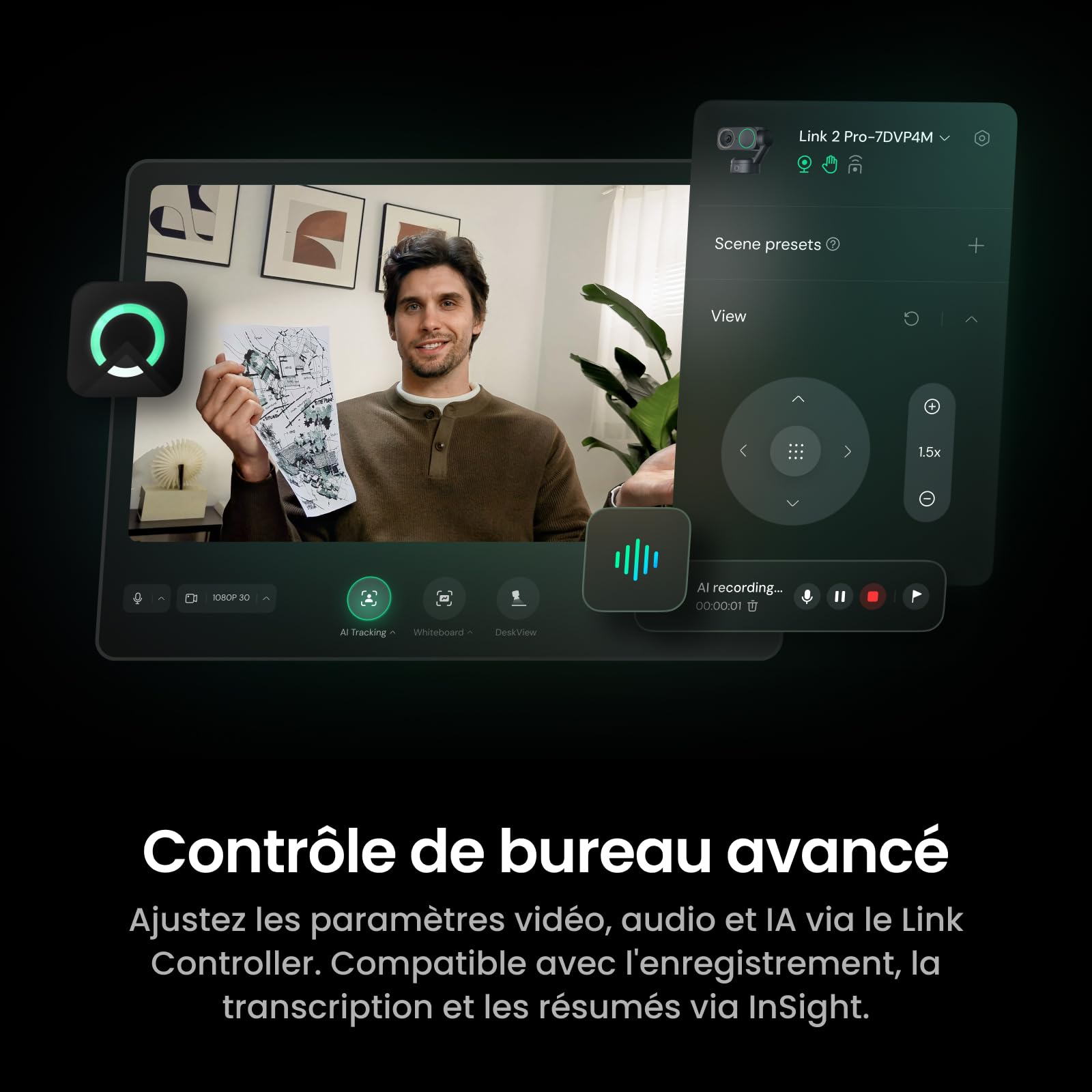insta360-link-2-pro-webcam-4k-pc-mac-capteur-1-1-3-suivi-ia image 8