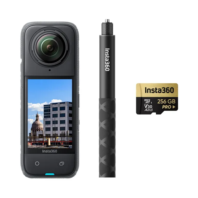 insta360-pack-construction-x4-cam-ra-360-8k-72mp-perche-114cm-256go image 1