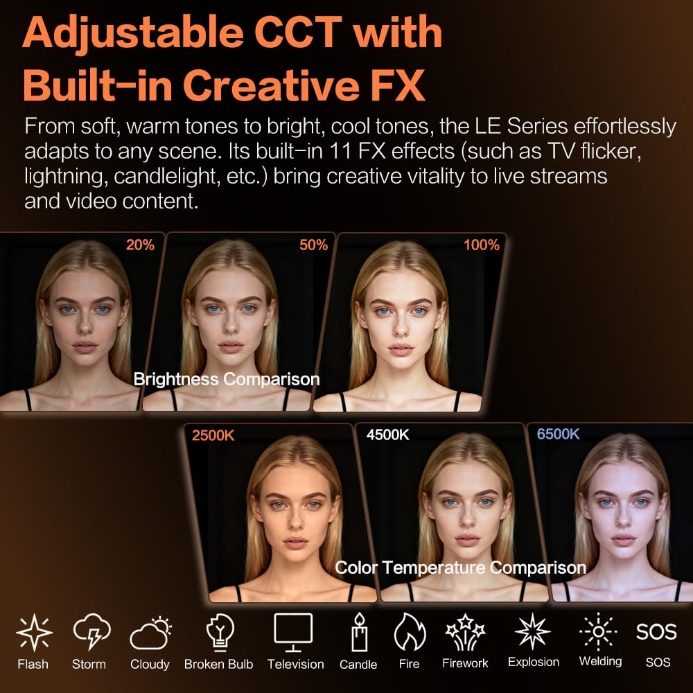 godox-le200bi-kit-clairage-vid-o-led-cob-bicolore-220w-2800k-6500k image 3
