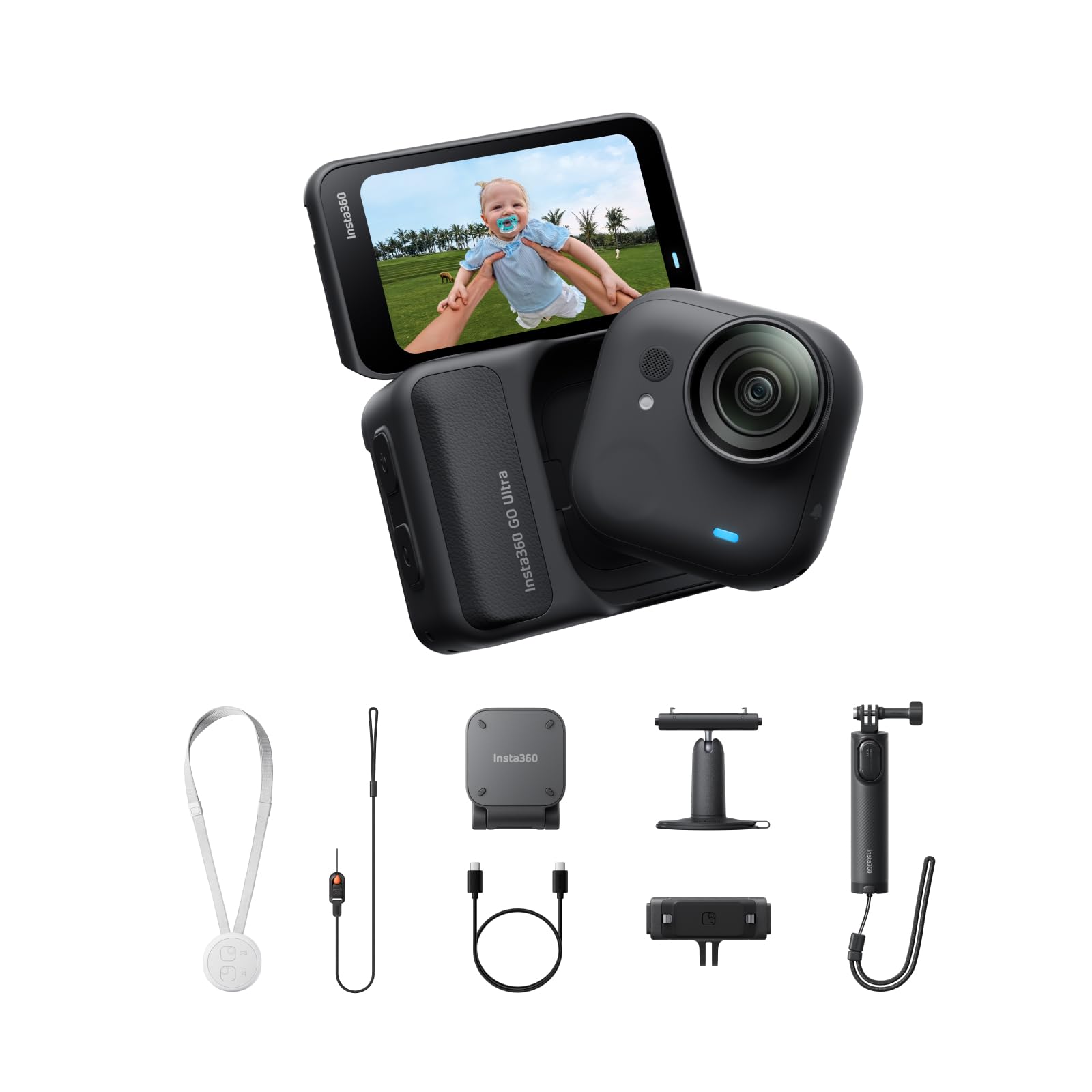 insta360-go-ultra-pack-cr-ateur-noir-cam-ra-vlog-4k-mains-libres image 1