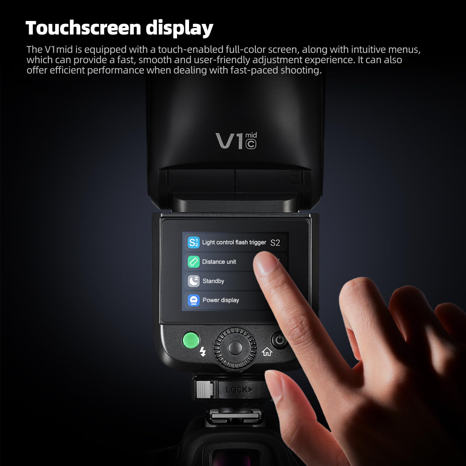 godox-v1-mid-speedlite-flash-t-te-ronde-pour-olympus-panasonic image 6