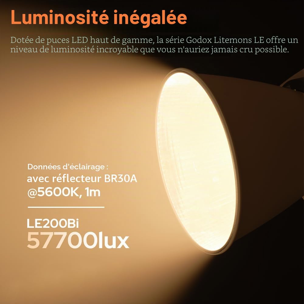 godox-le200bi-kit-clairage-vid-o-led-cob-bicolore-220w-2800k-6500k image 5