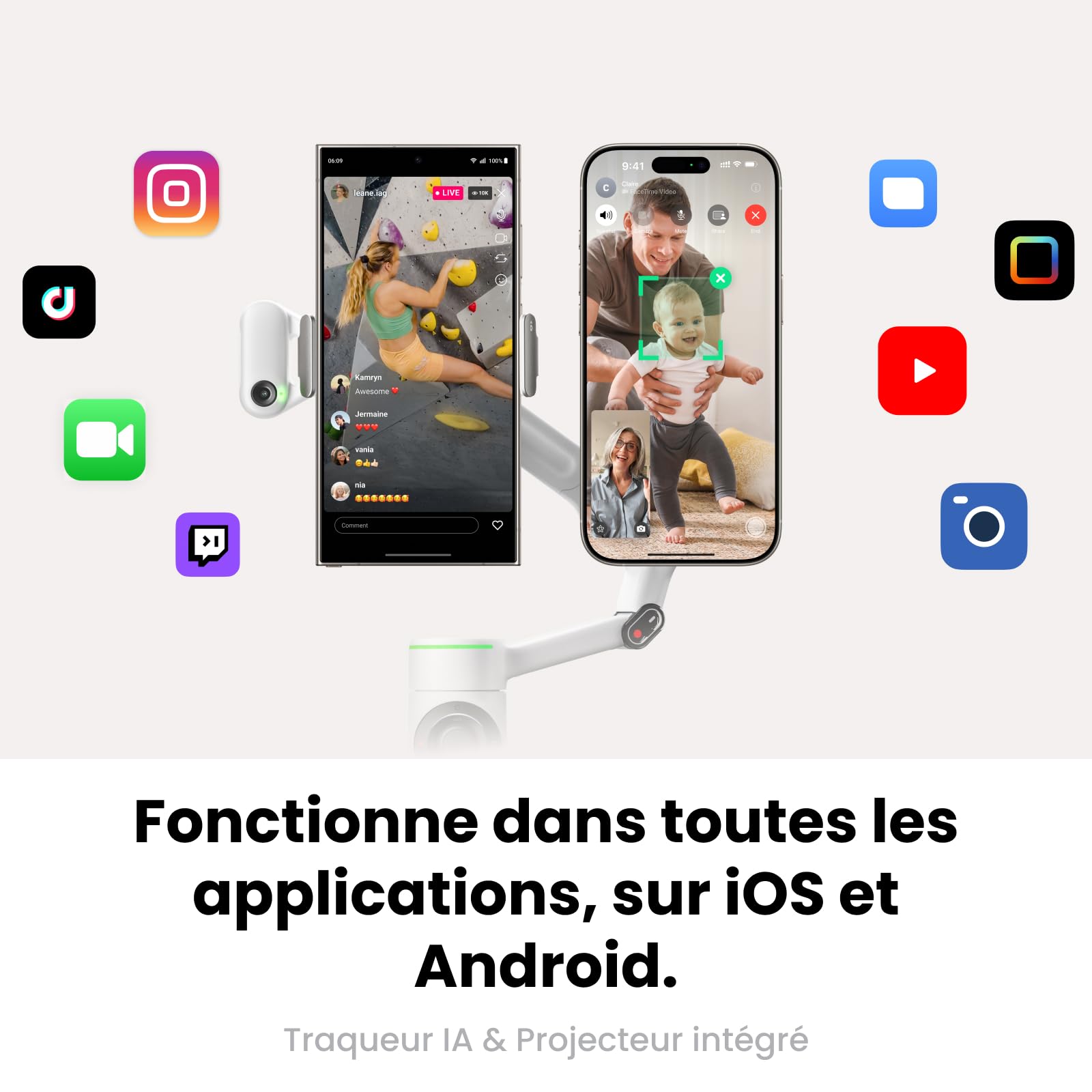 insta360-flow-2-pro-pack-traqueur-ia-gris-gimbal-smartphone-iphone-android image 2