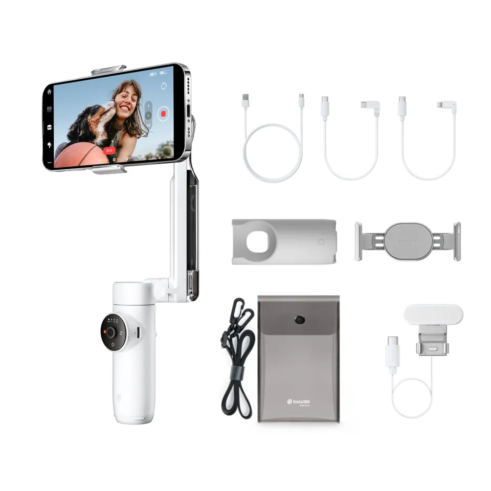 insta360-flow-kit-cr-ateur-blanc-neige-stabilisateur-ia-3-axes-perche image 1